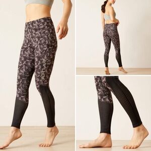 Ariat Eos Knee Patch Periscope Camo Horse Compression Outdoor Tights Size Large